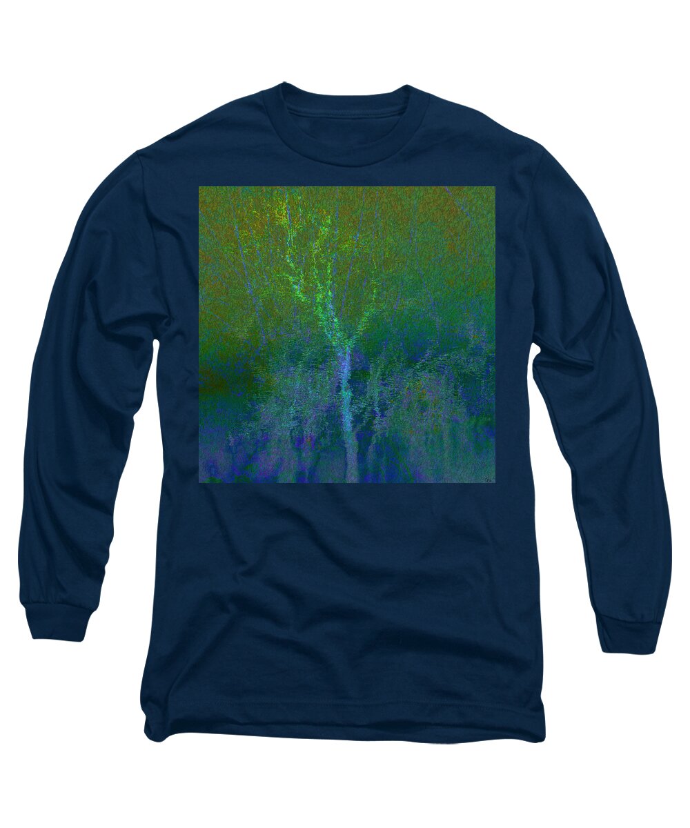 Blue Long Sleeve T-Shirt featuring the digital art Tree Of Life by Ken Walker