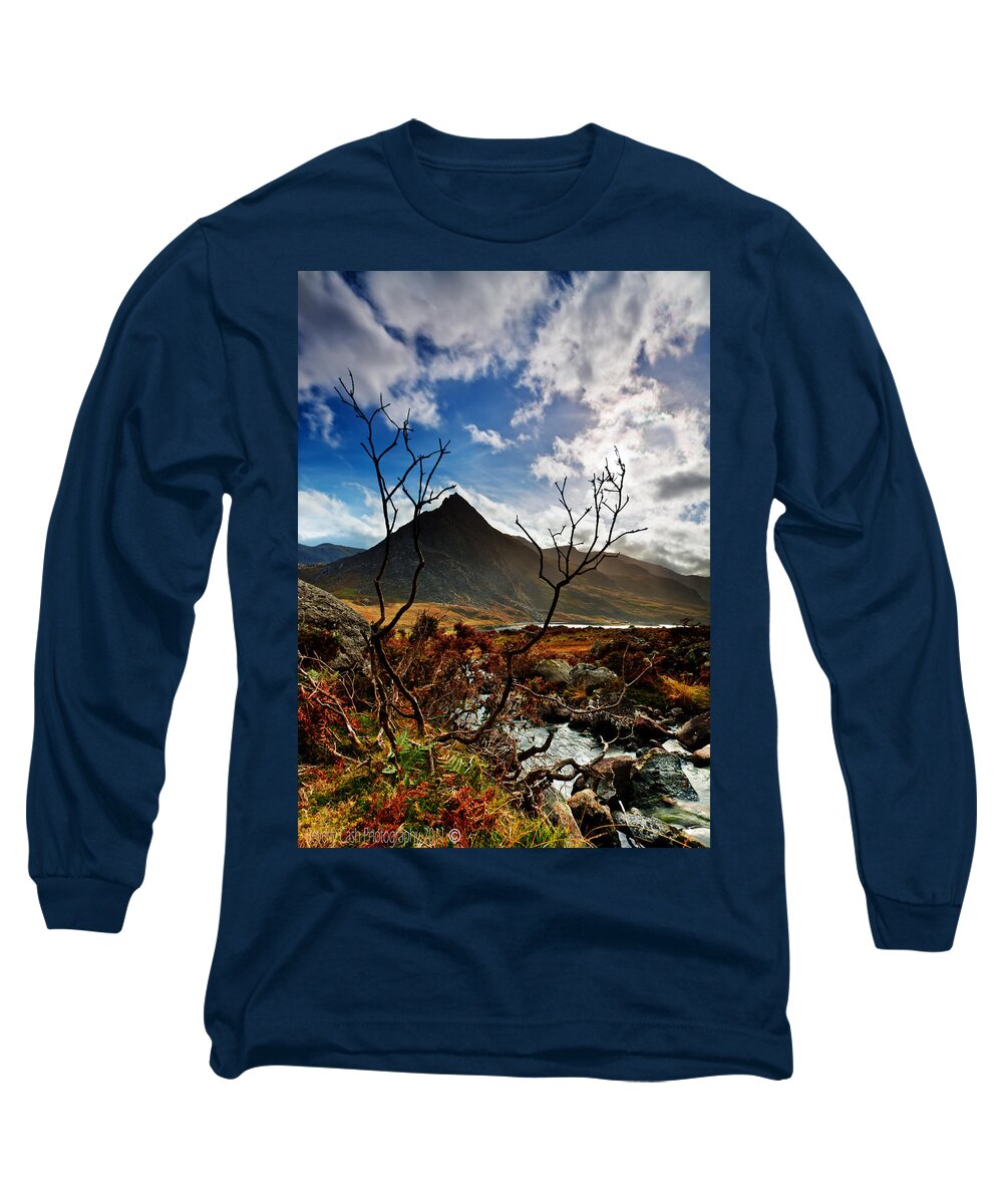 Tryfan Long Sleeve T-Shirt featuring the photograph Tryfan and tree by B Cash