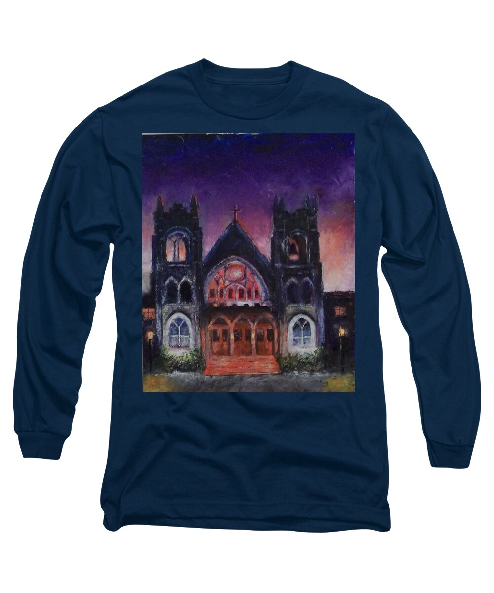 Church Long Sleeve T-Shirt featuring the painting Untitled by Stephen King