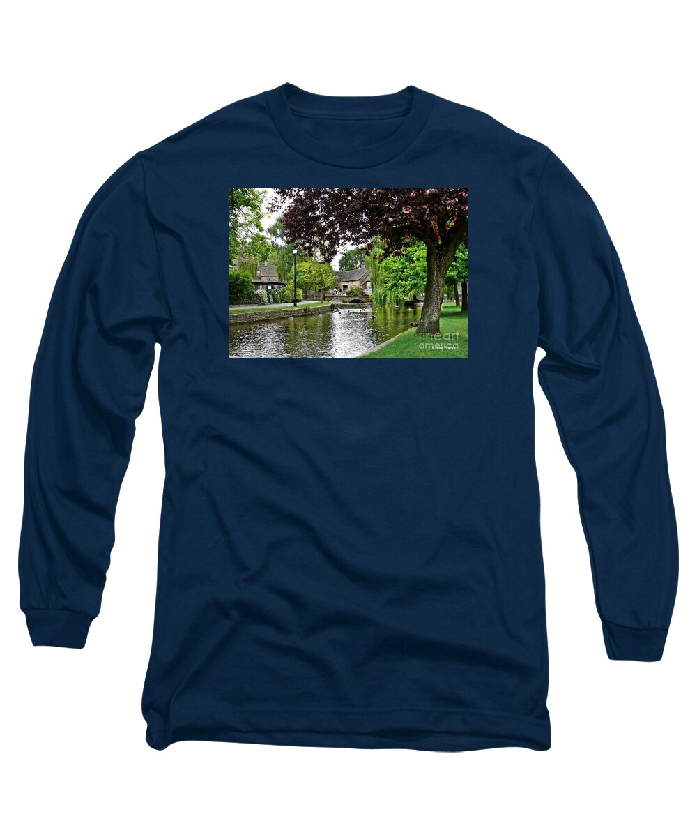 bourton-on-the-water Long Sleeve T-Shirt featuring the photograph Bourton-on-the-Water #3 by Morag Bates