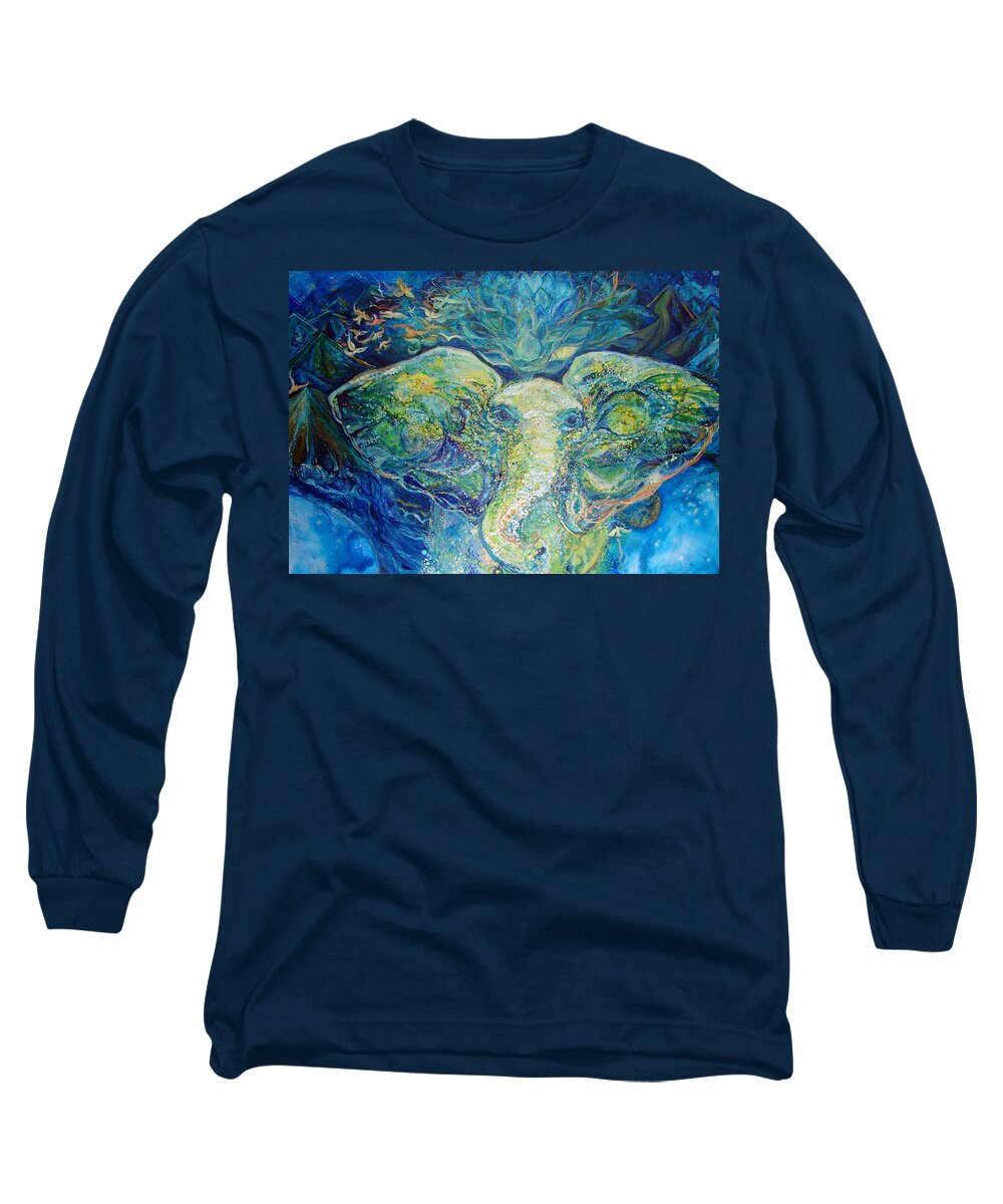  Long Sleeve T-Shirt featuring the painting Channels by Ashleigh Dyan Bayer