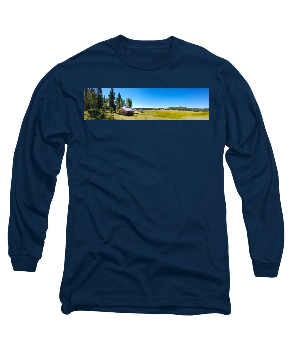 Arizona Long Sleeve T-Shirt featuring the photograph Abandoned in Meadow by Richard Gehlbach