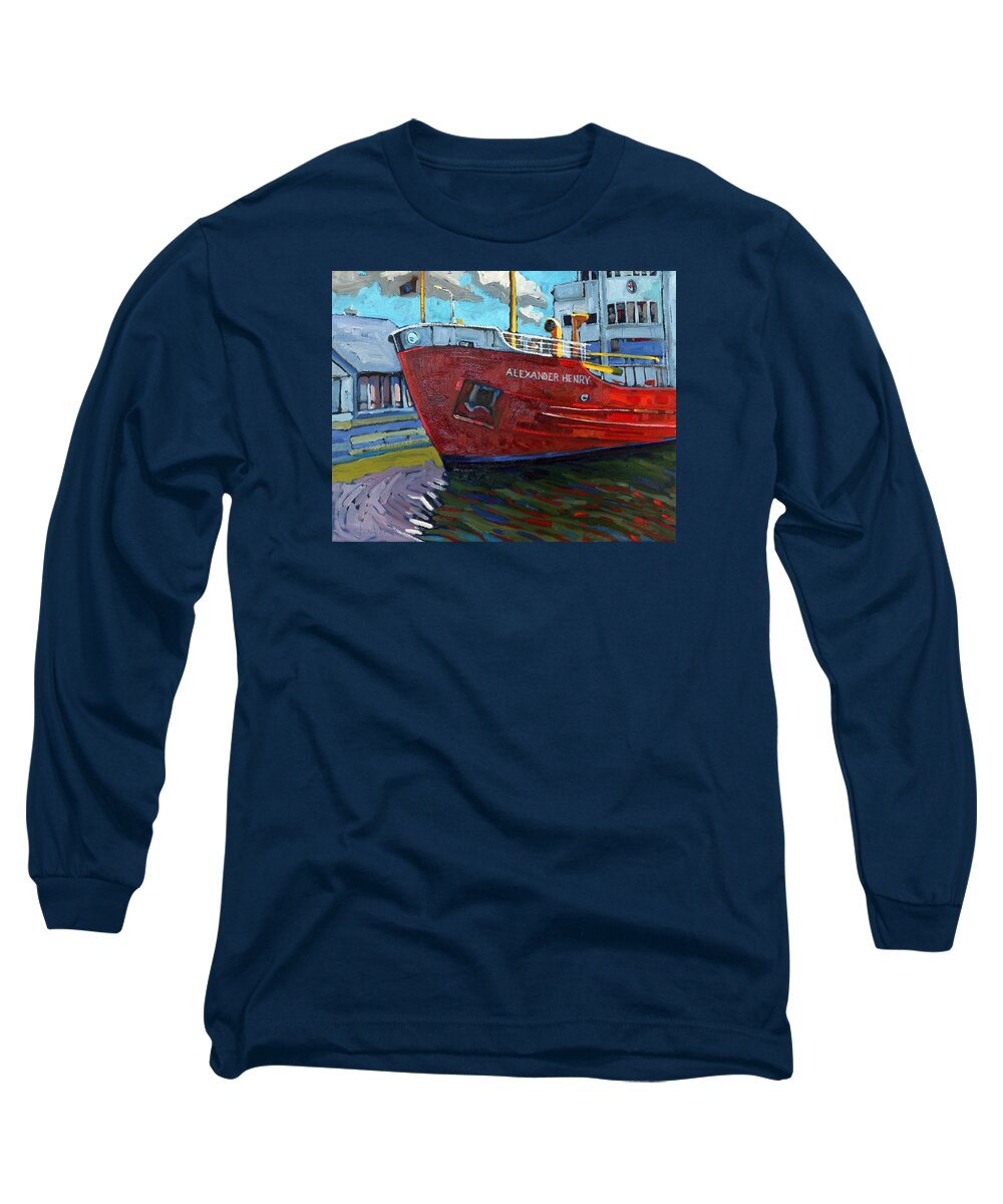 Alexander Long Sleeve T-Shirt featuring the painting Alexander Henry by Phil Chadwick