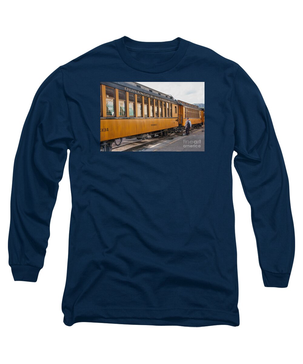 Colorado Long Sleeve T-Shirt featuring the photograph Along the Passenger Cars by Marilyn Cornwell