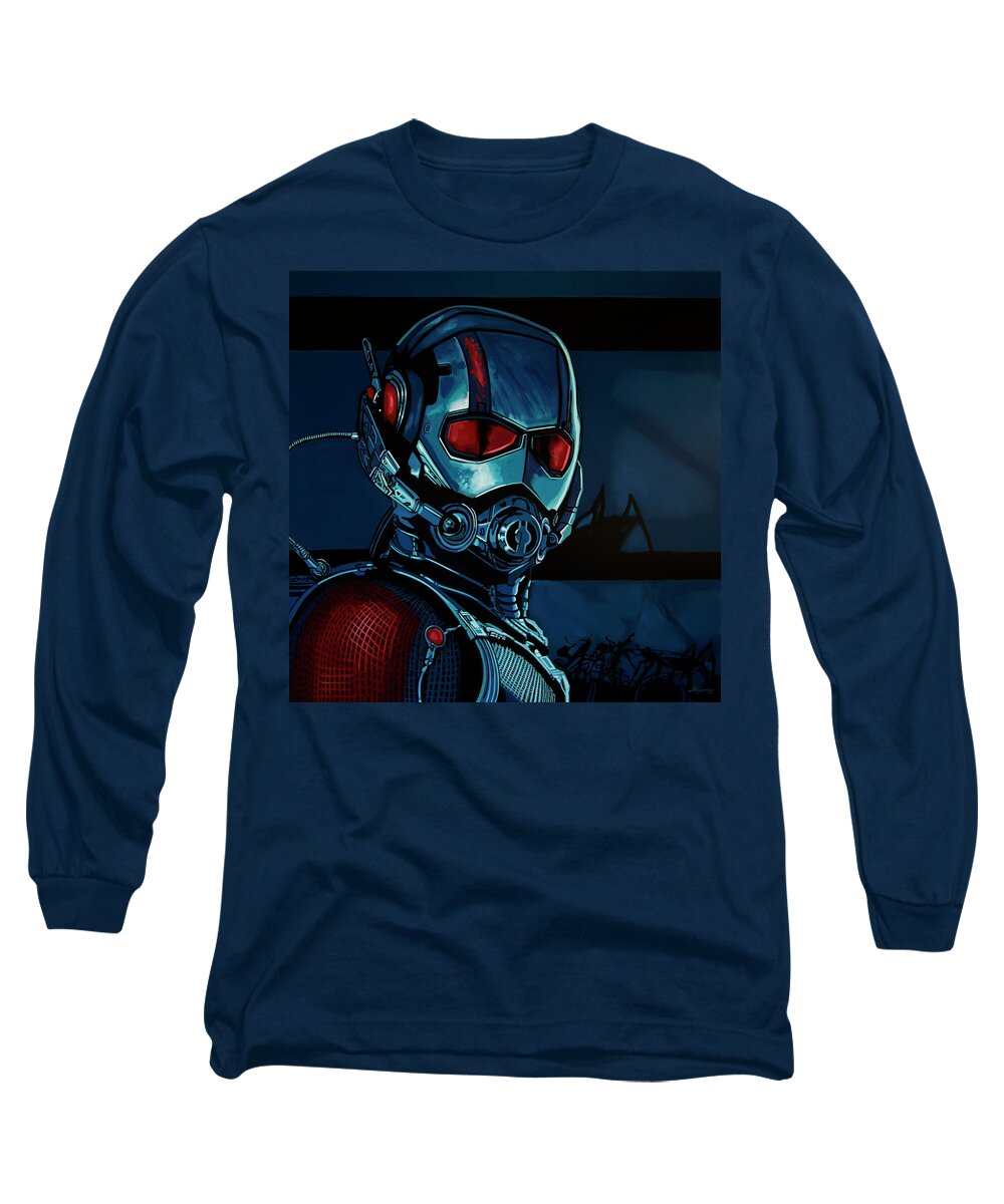 Ant Man Long Sleeve T-Shirt featuring the painting Ant Man Painting by Paul Meijering