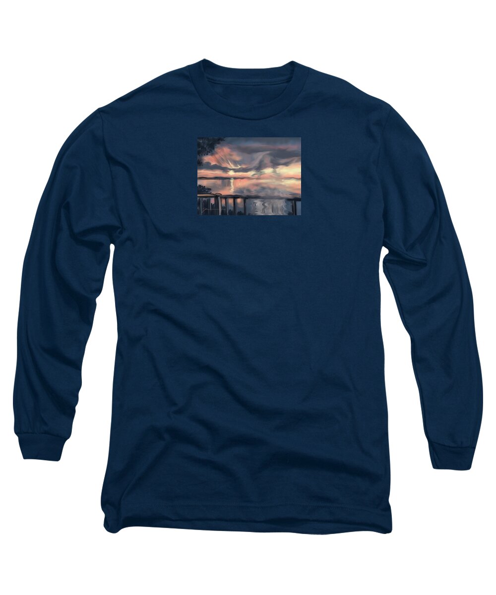 Plymouth Long Sleeve T-Shirt featuring the painting Aunt Jo by Jean Pacheco Ravinski