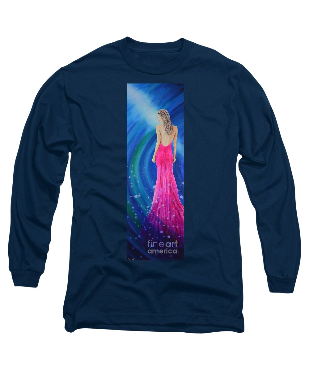 Water Long Sleeve T-Shirt featuring the painting Bellissimo by Mary Scott