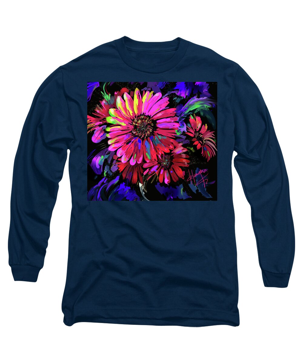Big Mable Long Sleeve T-Shirt featuring the painting Big Maybelle by DC Langer