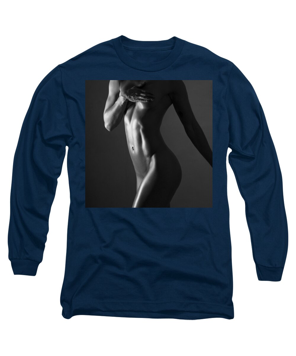 Blue Muse Fine Art Long Sleeve T-Shirt featuring the photograph Body of Art 11 by Blue Muse Fine Art