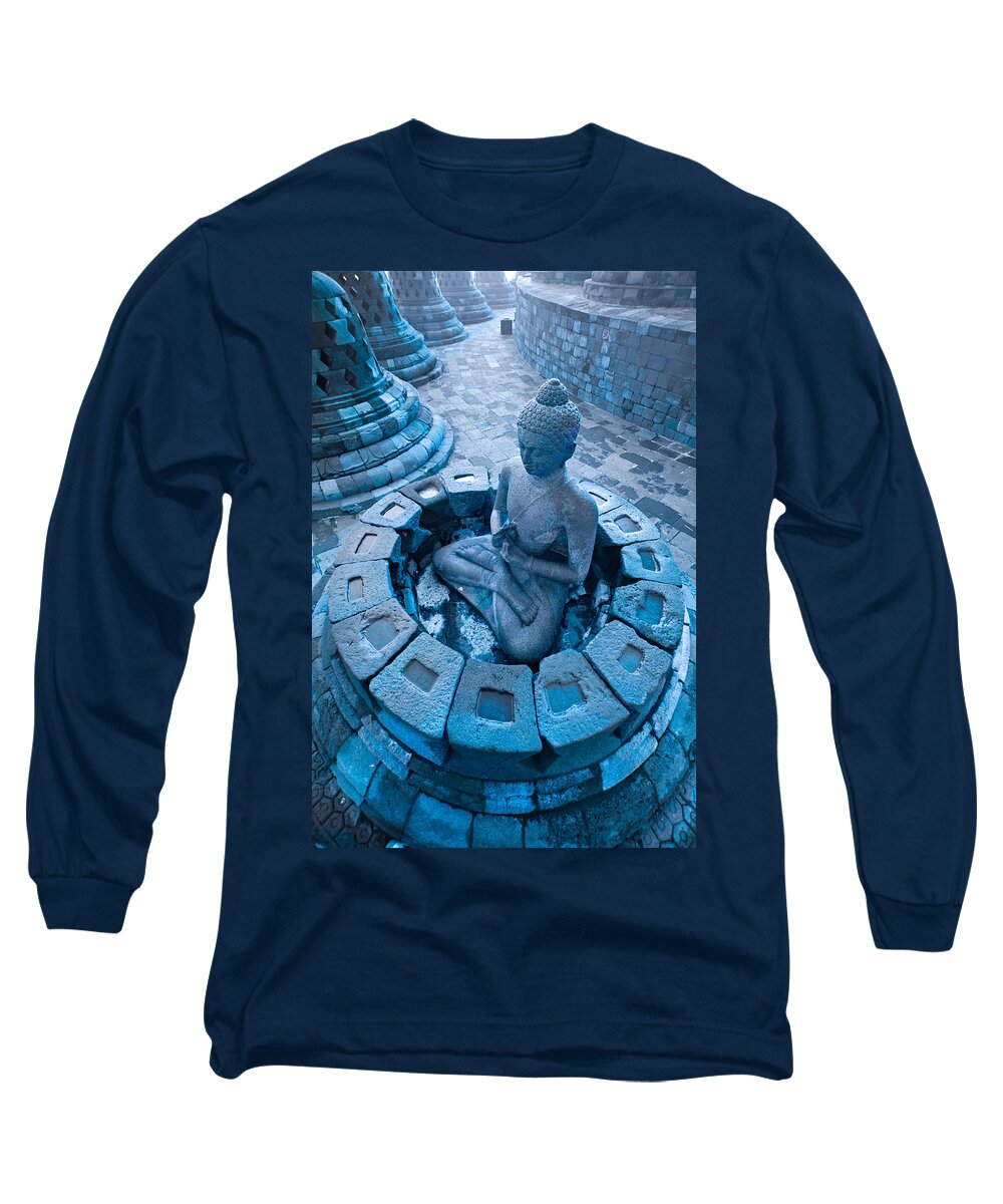 Ancient Long Sleeve T-Shirt featuring the photograph Borobudur Temple by Luciano Mortula