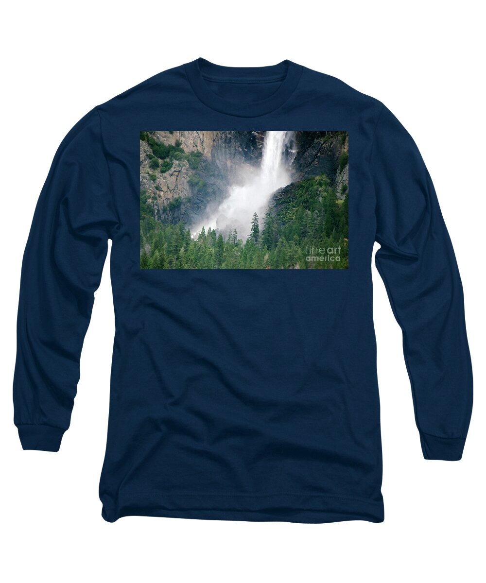 Yosemite National Park Long Sleeve T-Shirt featuring the photograph Bridalveil Falls by Debby Pueschel