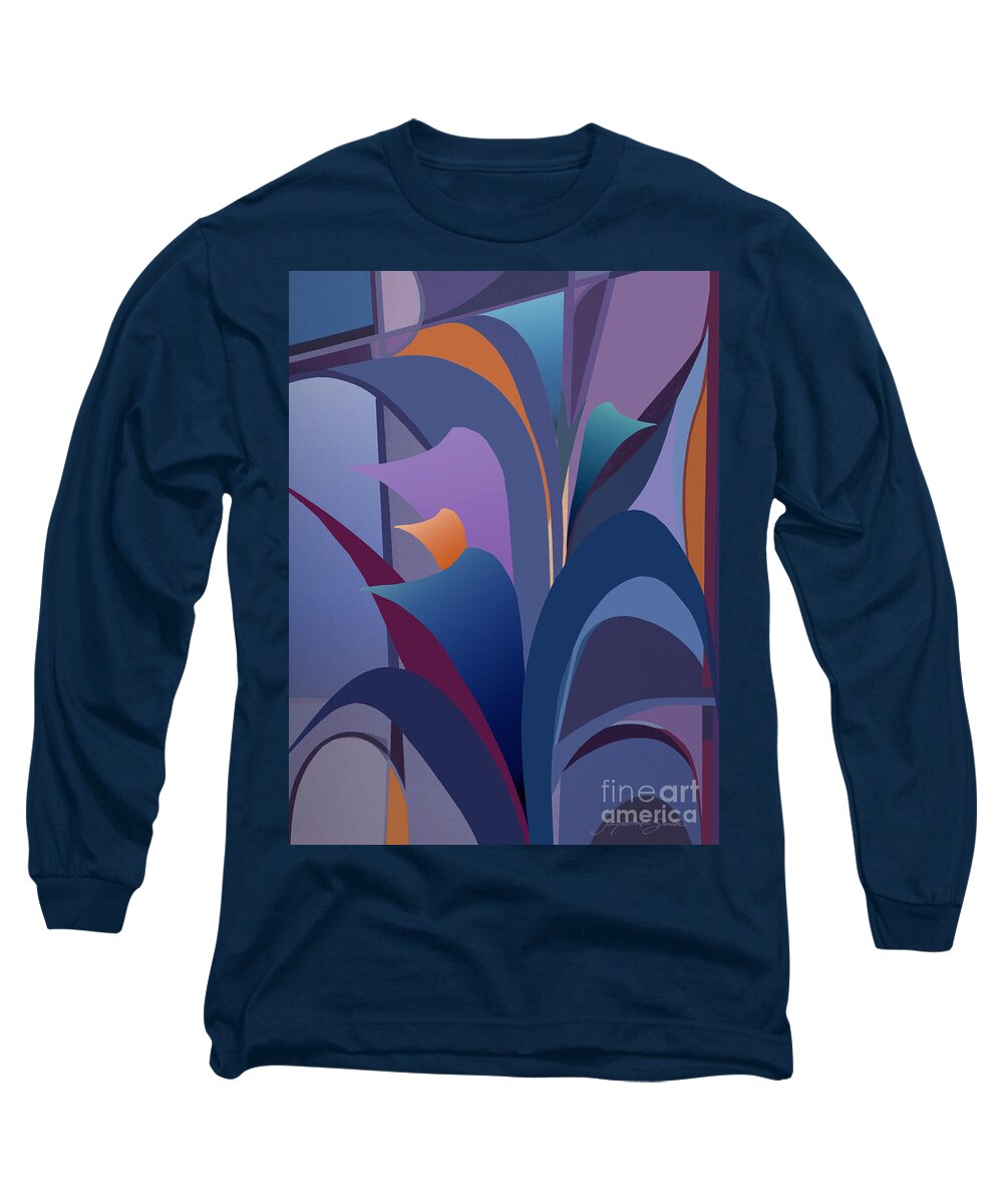 Calla Lily Long Sleeve T-Shirt featuring the digital art Calla Collection by Jacqueline Shuler