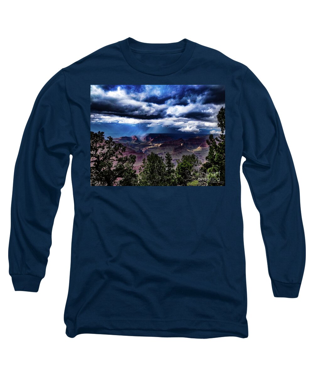 Landscape Long Sleeve T-Shirt featuring the photograph Canyon Rains by Adam Morsa