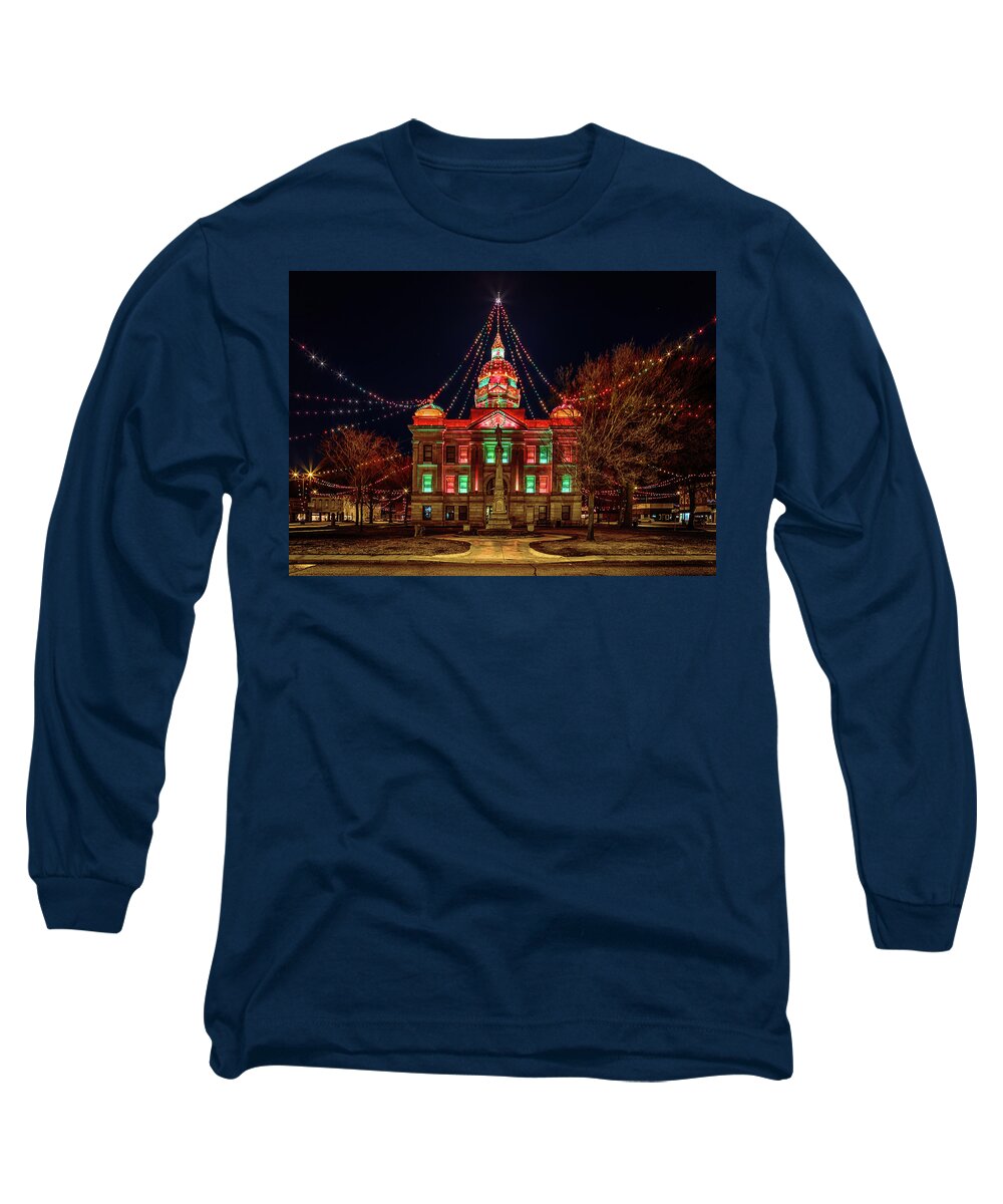 Minden Long Sleeve T-Shirt featuring the photograph Christmas City by Susan Rissi Tregoning