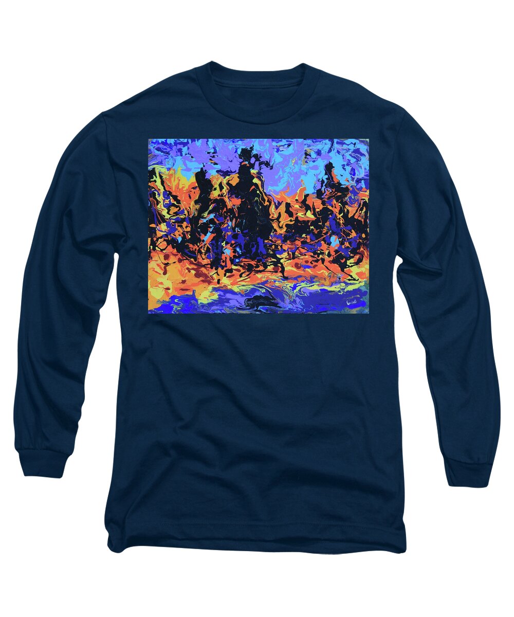 Abstract Expressionism Long Sleeve T-Shirt featuring the painting Cibola by Art Enrico