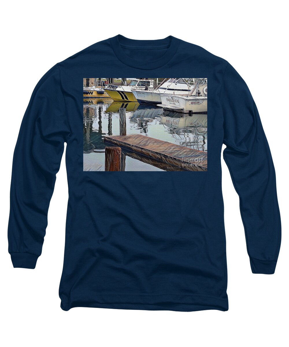 Digital Art Long Sleeve T-Shirt featuring the photograph Corpus Christi Dock by Kathie Chicoine