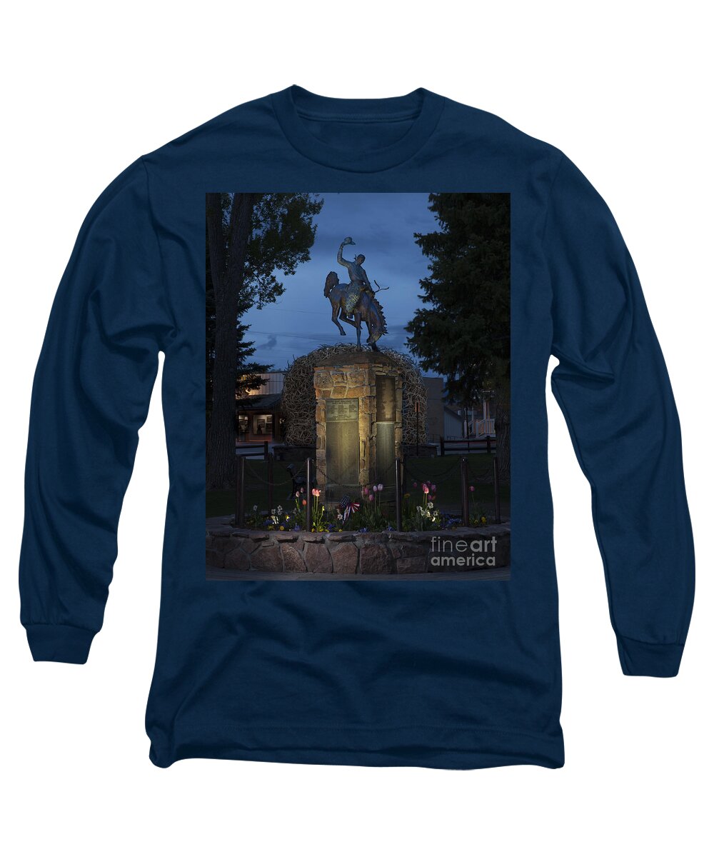 Coulter Memorial Long Sleeve T-Shirt featuring the photograph Coulter Memorial, Jackson, Wyoming by Greg Kopriva