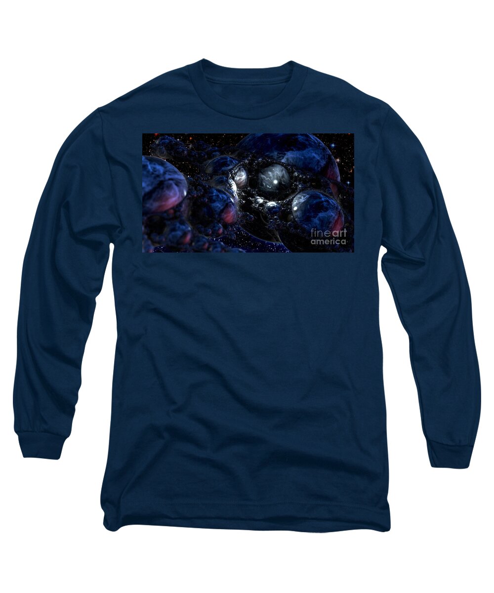 Fractal Long Sleeve T-Shirt featuring the digital art Cradle of the Universe by Jon Munson II
