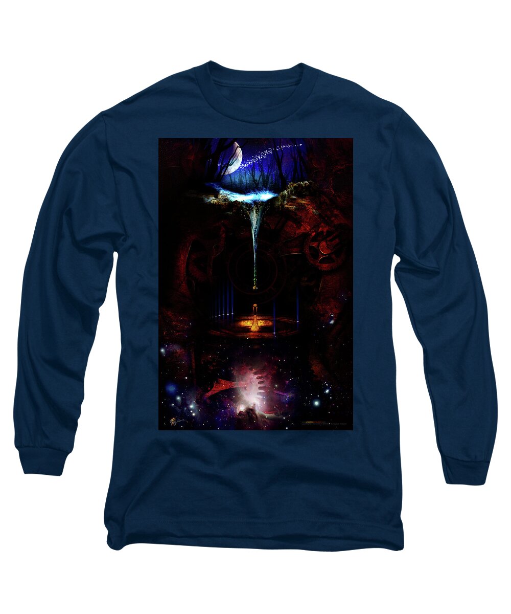 Time Long Sleeve T-Shirt featuring the digital art Creation of Time by Doug Schramm