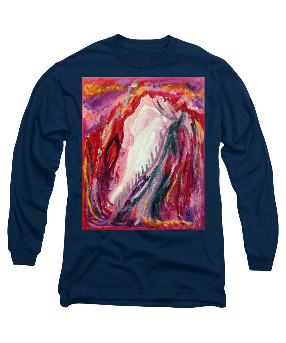 Lady In White Gown Long Sleeve T-Shirt featuring the painting Dancing Under the Moon by Diane Pape