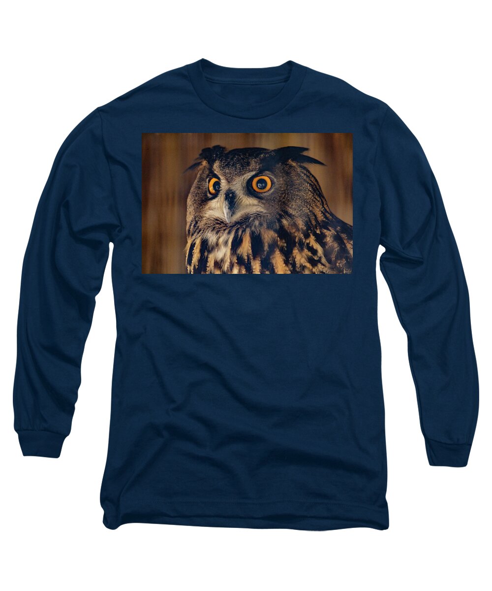 United States Long Sleeve T-Shirt featuring the photograph Eagle Owl by SAURAVphoto Online Store