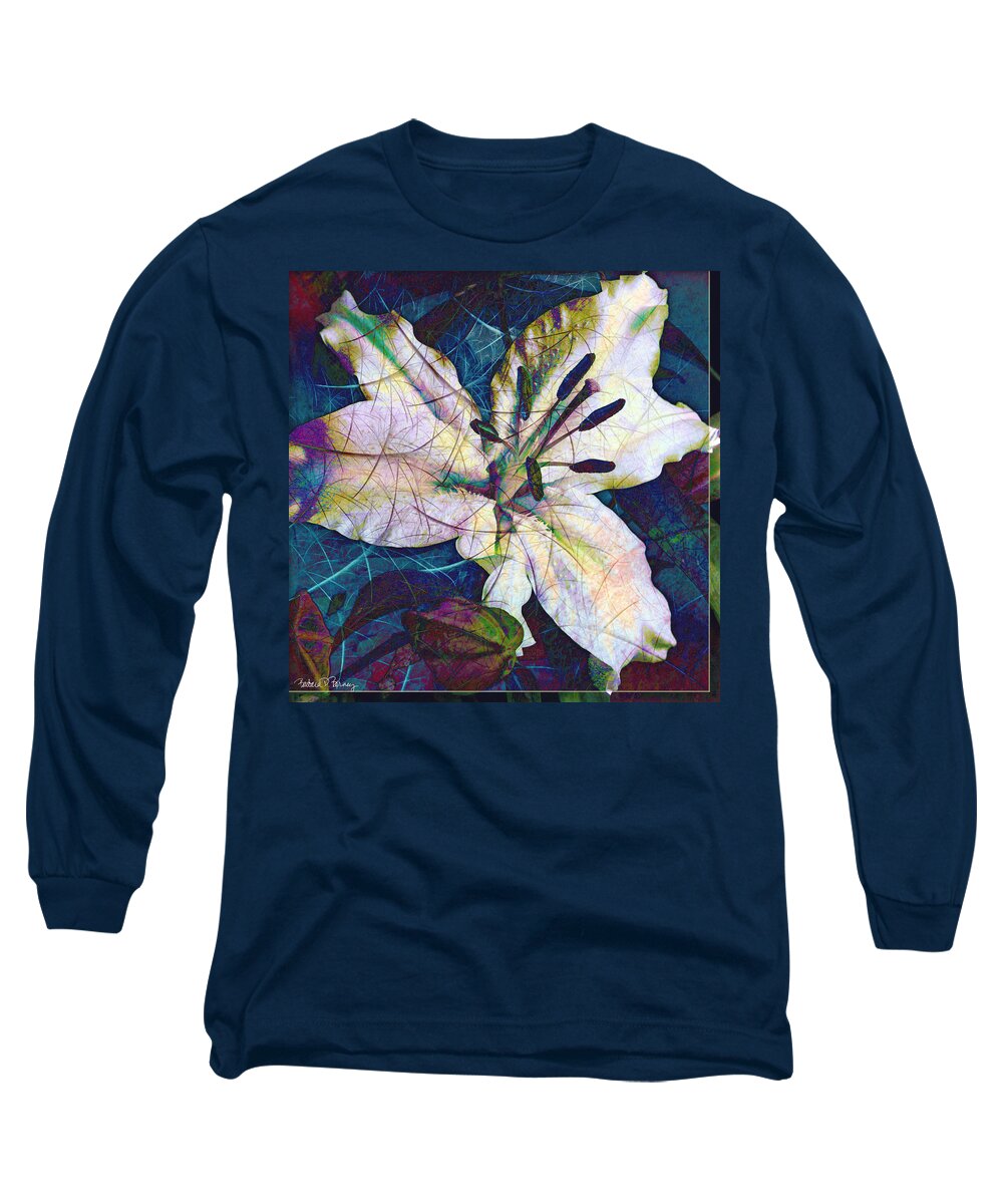 Easter Long Sleeve T-Shirt featuring the digital art Easter Lily by Barbara Berney