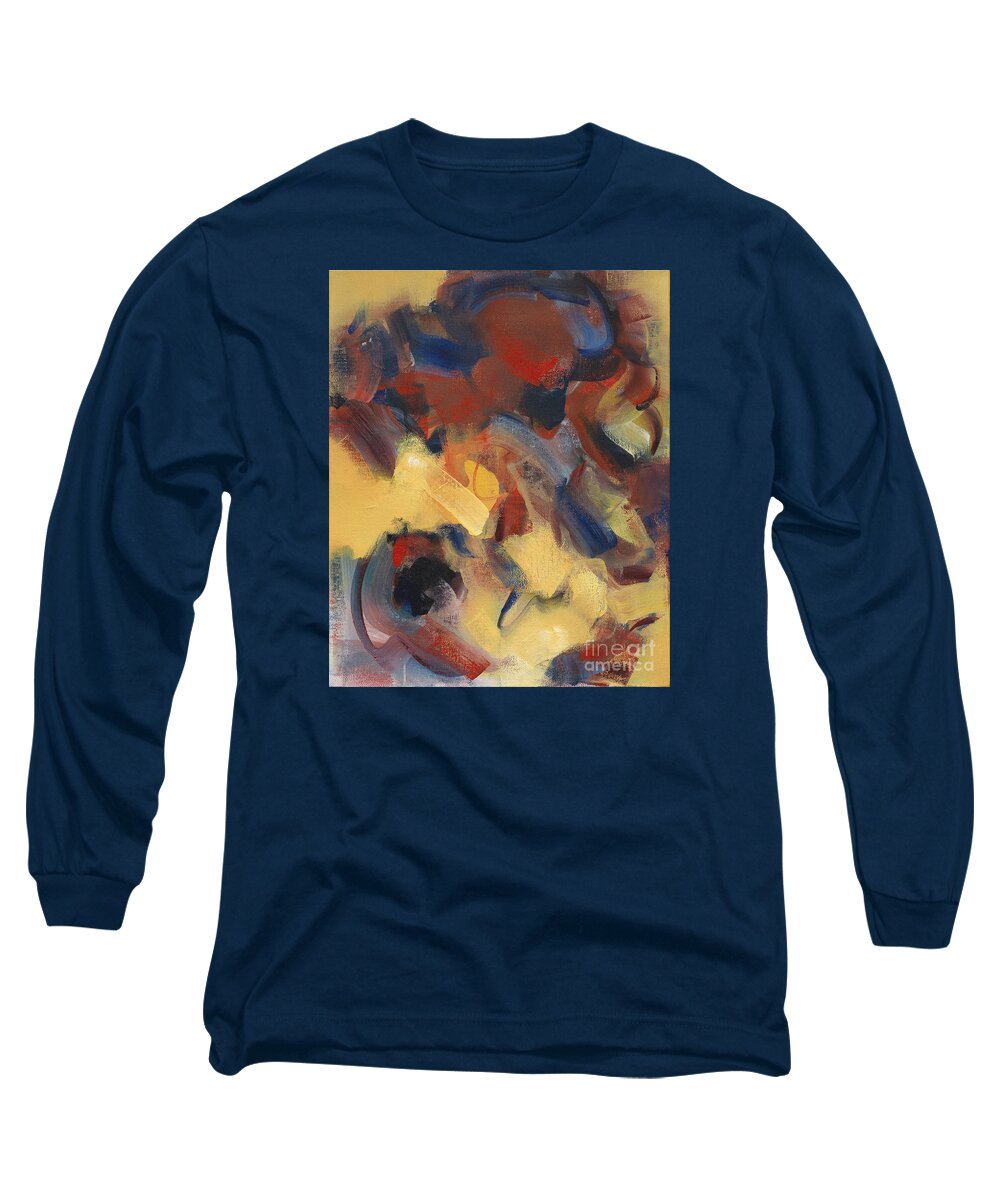 Yellows Long Sleeve T-Shirt featuring the painting Fear of The Enemy by Ritchard Rodriguez