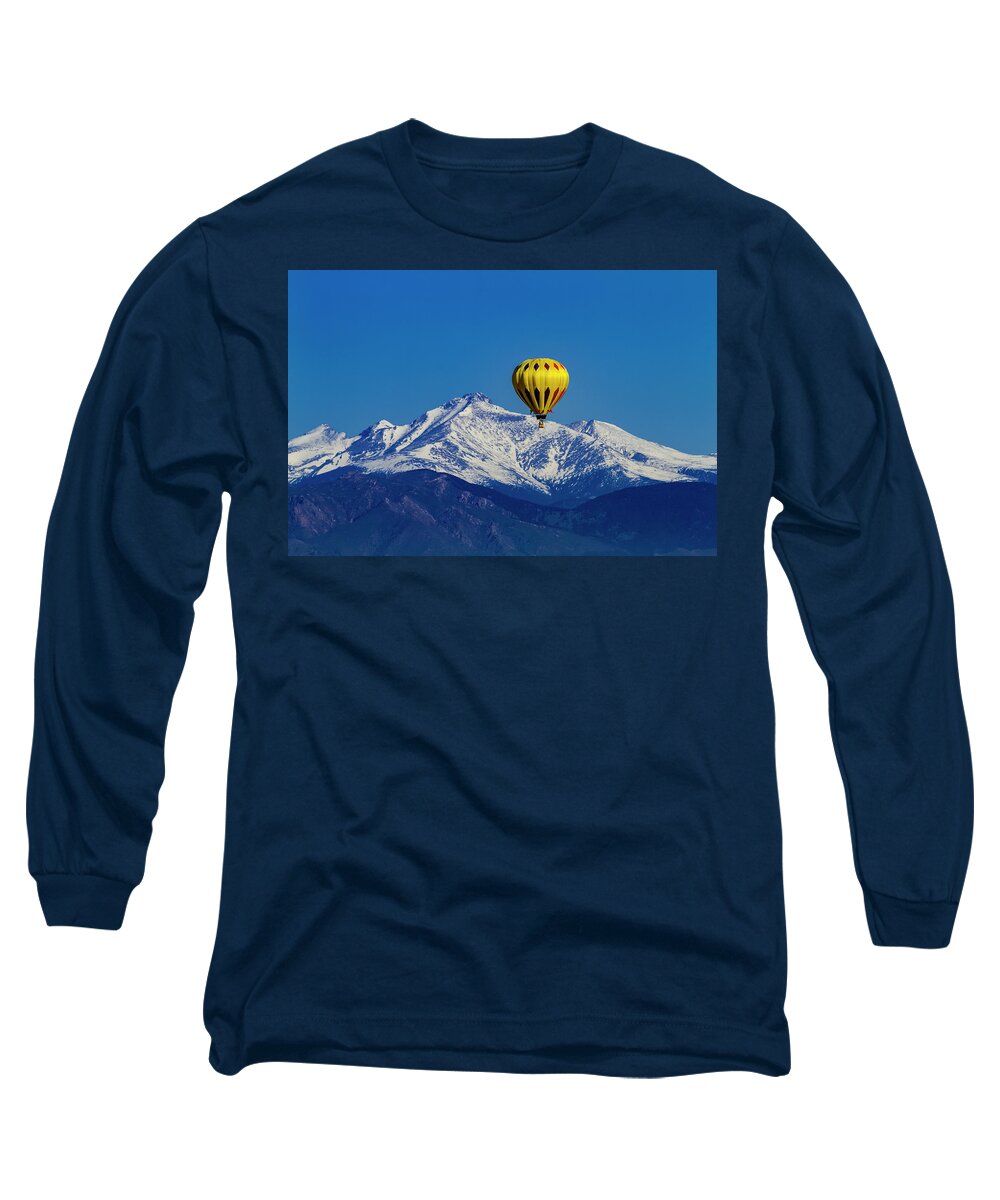 Colorado Long Sleeve T-Shirt featuring the photograph Floating Above the Mountains by Teri Virbickis