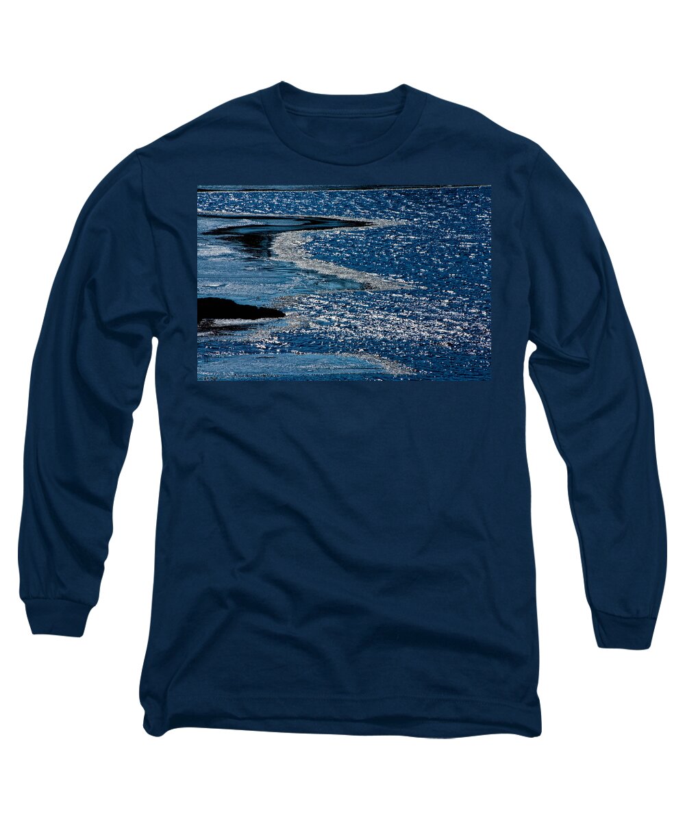 Winter Abstract Long Sleeve T-Shirt featuring the photograph Glittering Trident by Irwin Barrett