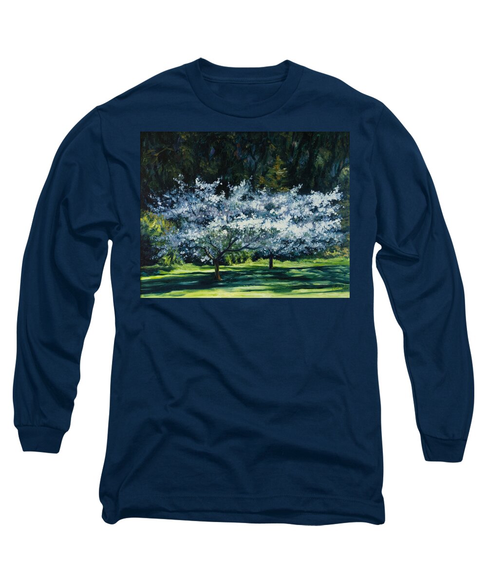 Trees Long Sleeve T-Shirt featuring the painting Golden Gate Park by Rick Nederlof