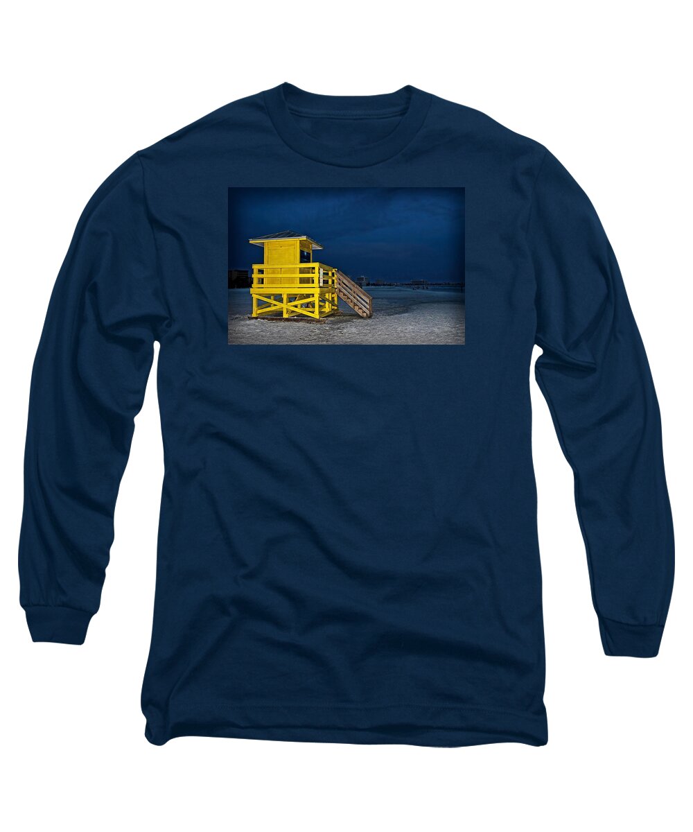 Night Long Sleeve T-Shirt featuring the photograph Goodnight Siesta Key by DJ Florek