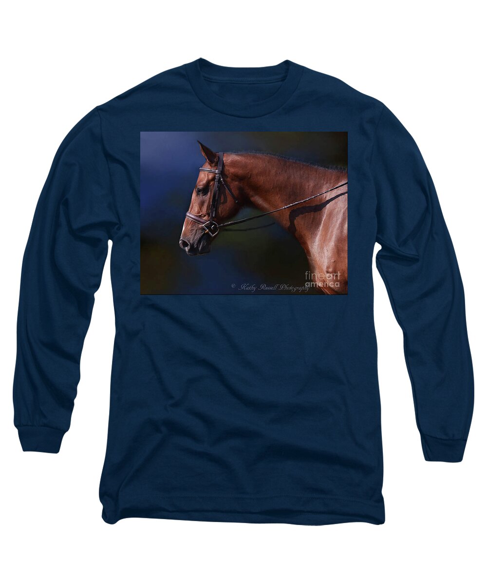 Horse Long Sleeve T-Shirt featuring the photograph Handsome Profile by Kathy Russell