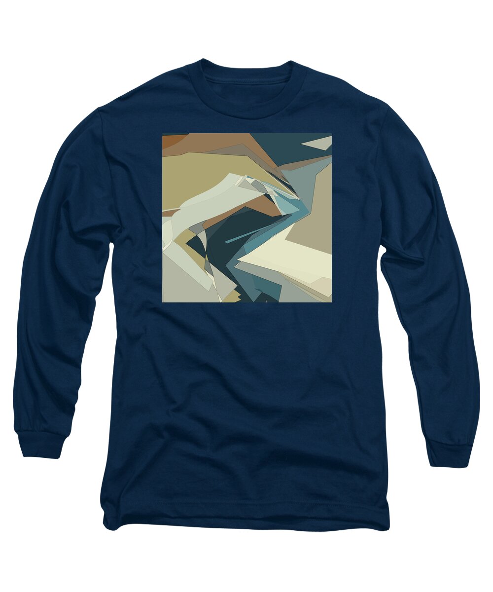 Abstract Landscape Long Sleeve T-Shirt featuring the digital art High Plains by Gina Harrison