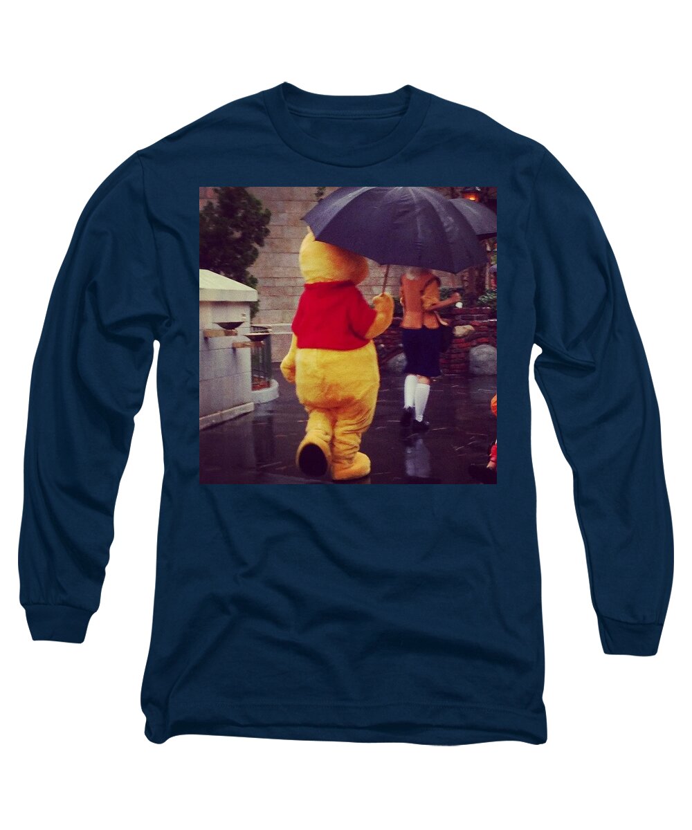 Winnie The Pooh Long Sleeve T-Shirt featuring the photograph Blustery Day by Kate Arsenault 