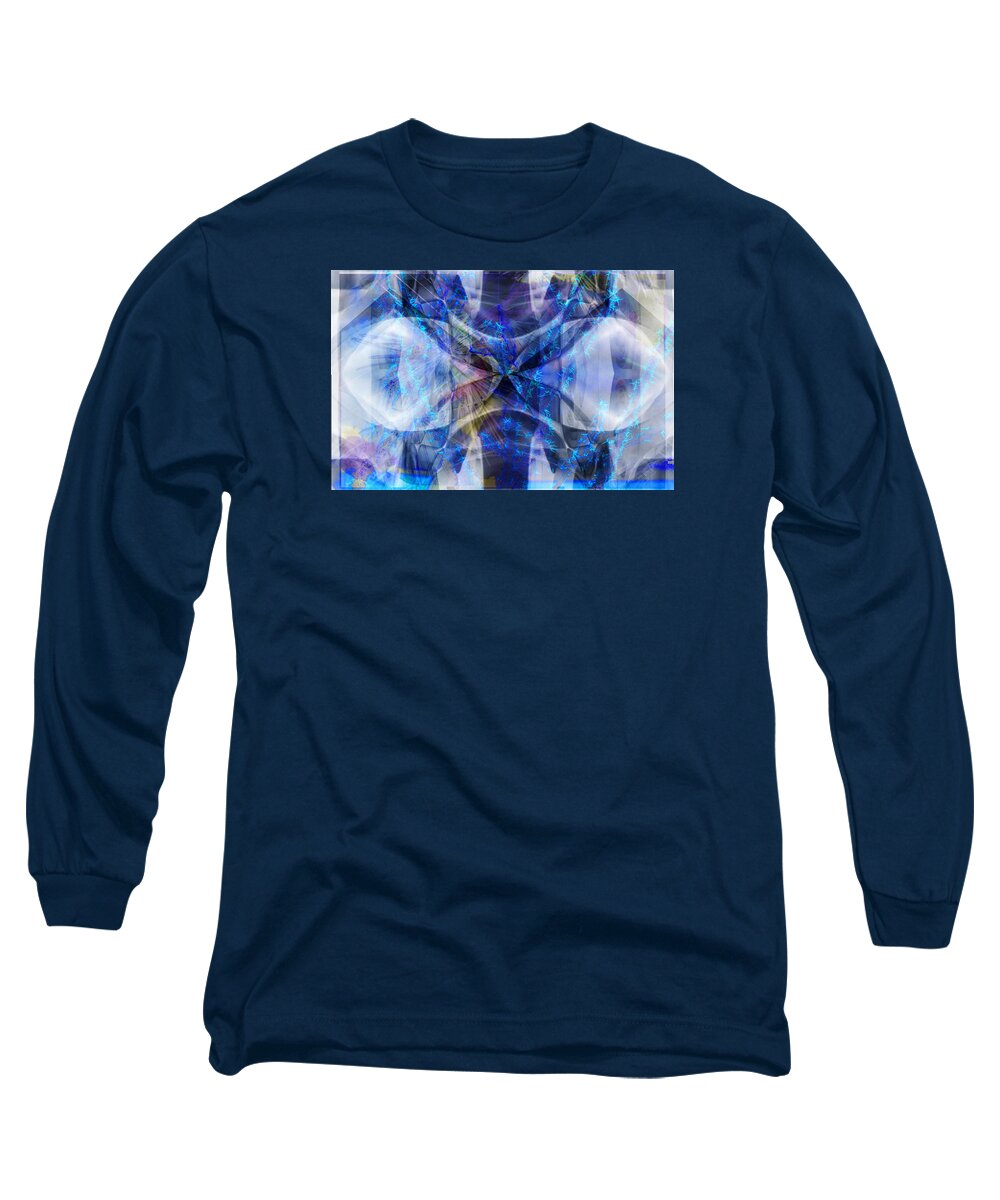 Abstract Long Sleeve T-Shirt featuring the digital art Ice Structure by Art Di