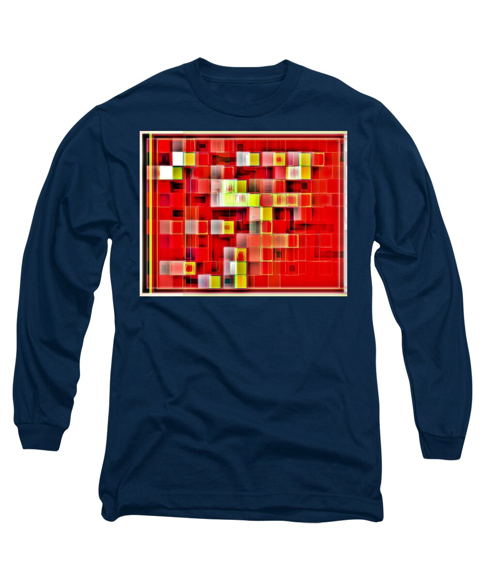 Bright Long Sleeve T-Shirt featuring the digital art Intellectual Grand Canyons by Andy Rhodes