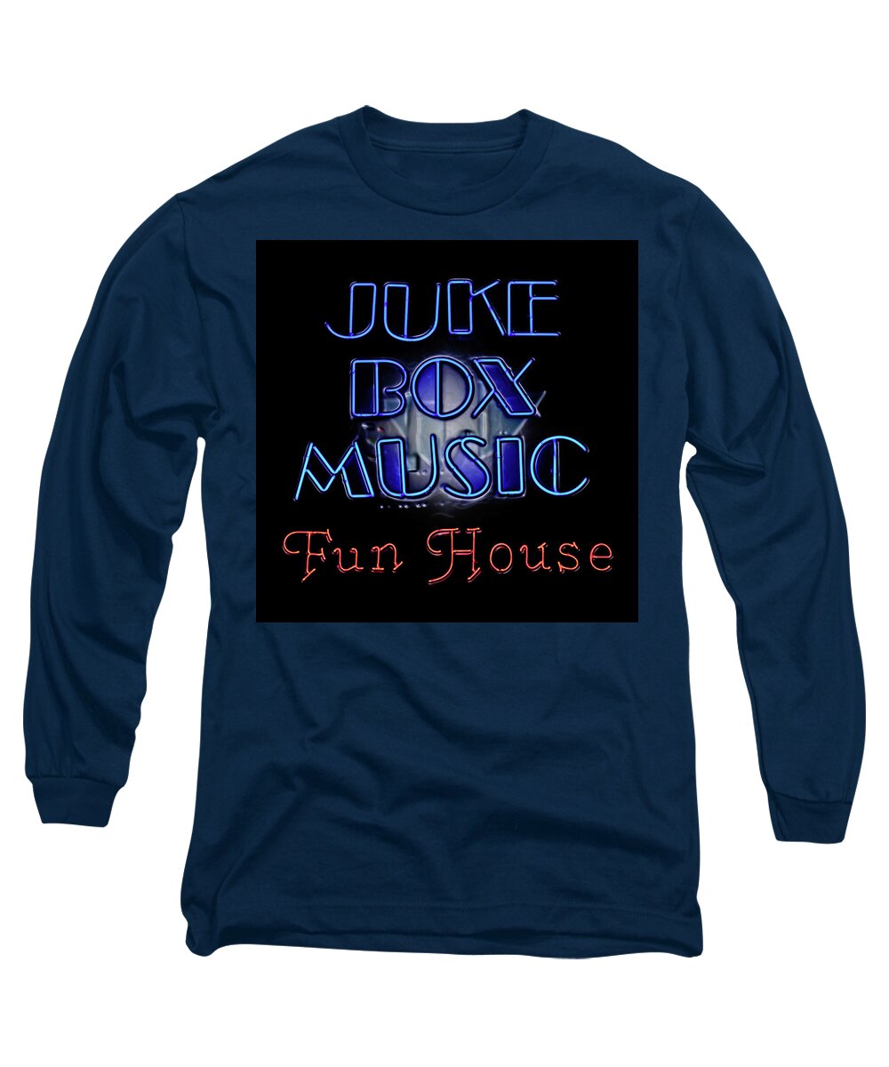 Fun Long Sleeve T-Shirt featuring the photograph Juke Box Neon by David and Carol Kelly