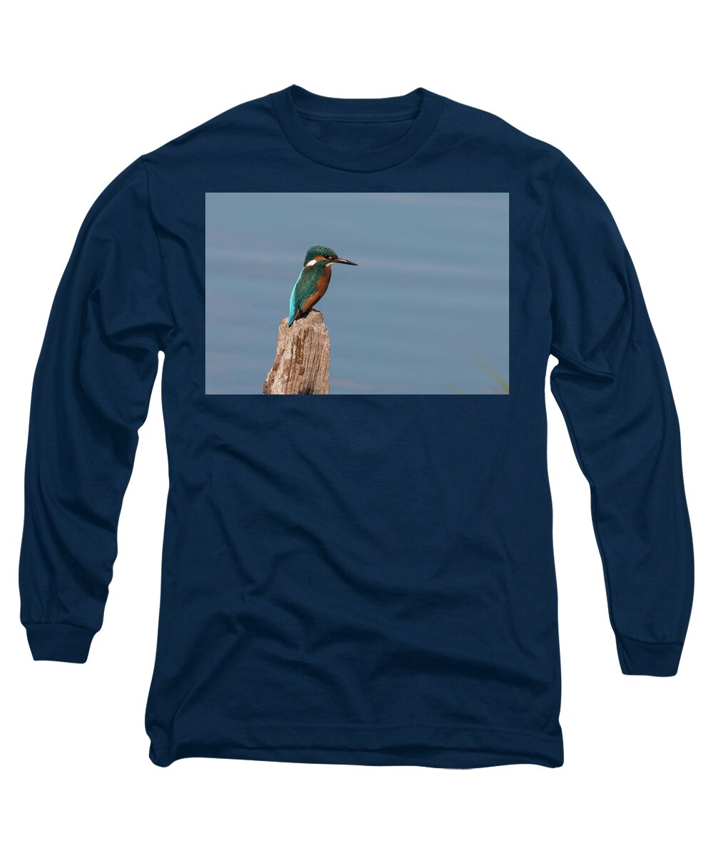 ©wendy Cooper Long Sleeve T-Shirt featuring the photograph Kingfisher by Wendy Cooper