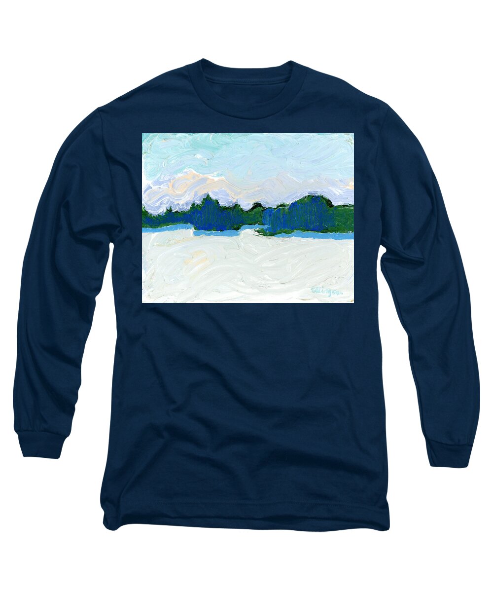Boundary Waters Long Sleeve T-Shirt featuring the painting Knife Lake by Rodger Ellingson