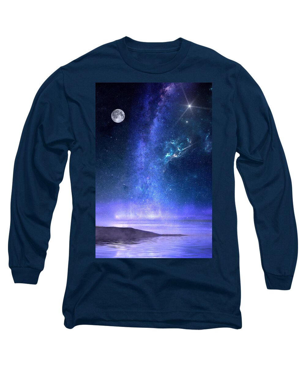 Looking Up Long Sleeve T-Shirt featuring the painting Looking Up by Mark Taylor