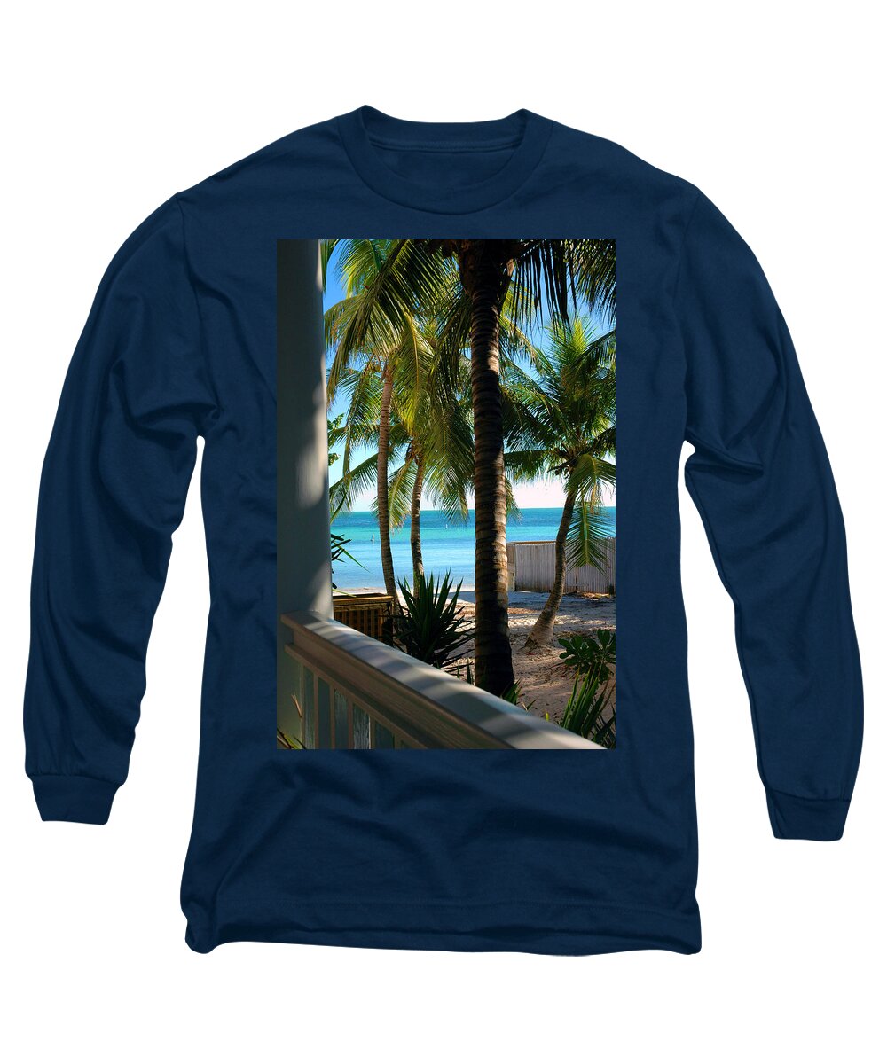 Photos Of Key West Long Sleeve T-Shirt featuring the photograph Louie's Backyard by Susanne Van Hulst