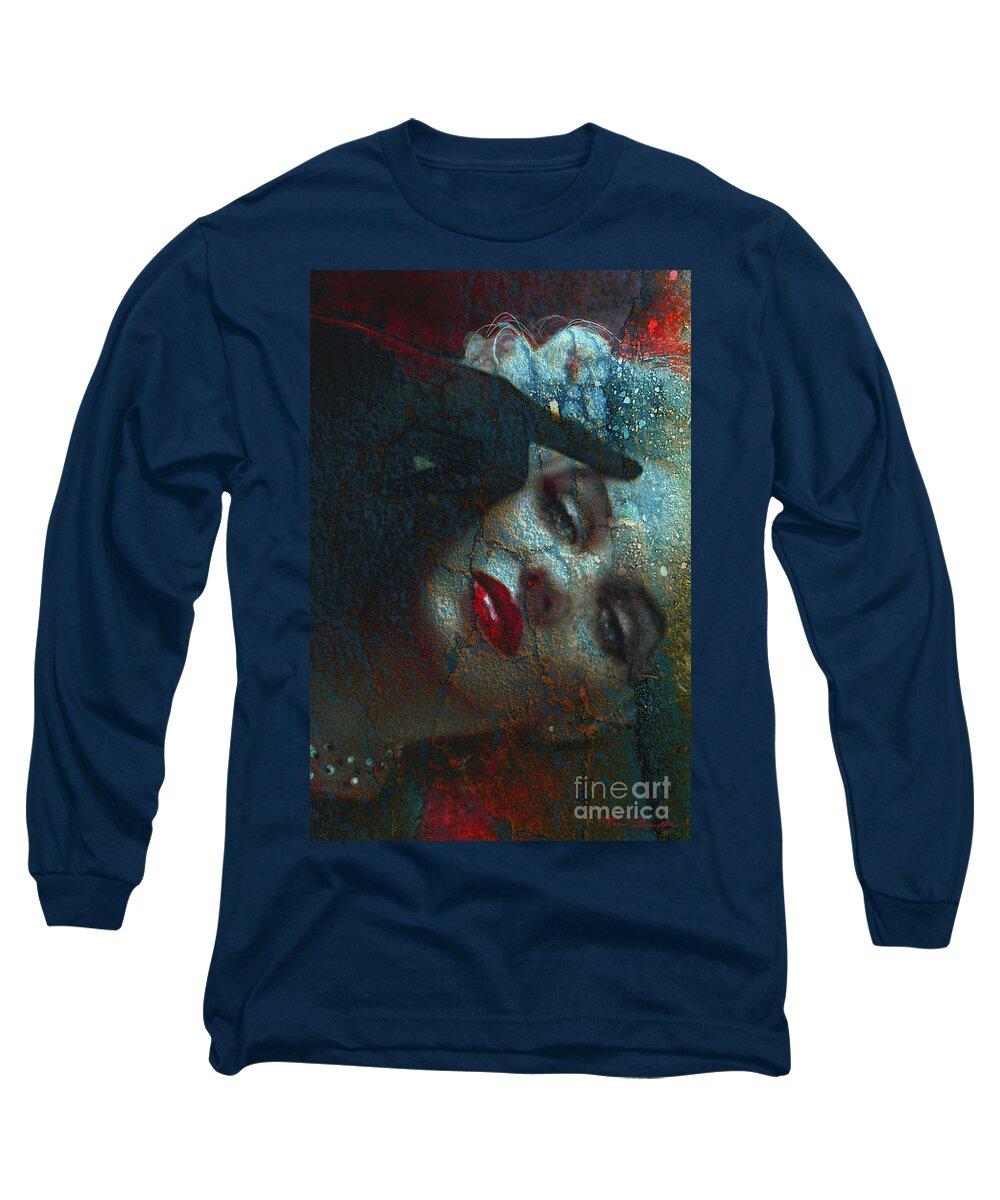 Marilyn Long Sleeve T-Shirt featuring the painting Marilyn ST 2 by Theo Danella