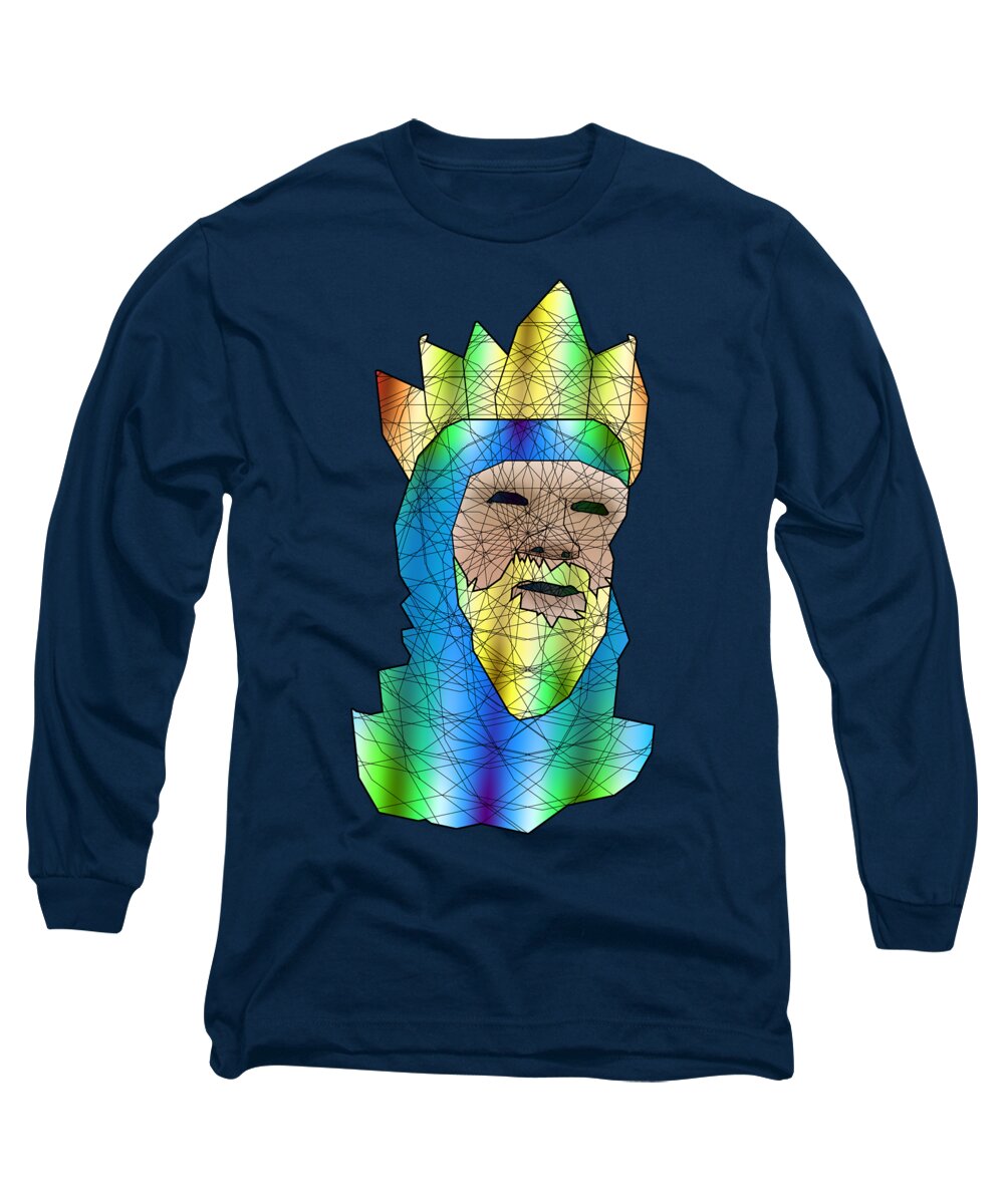 King Long Sleeve T-Shirt featuring the digital art Medieval King by Dusty Conley