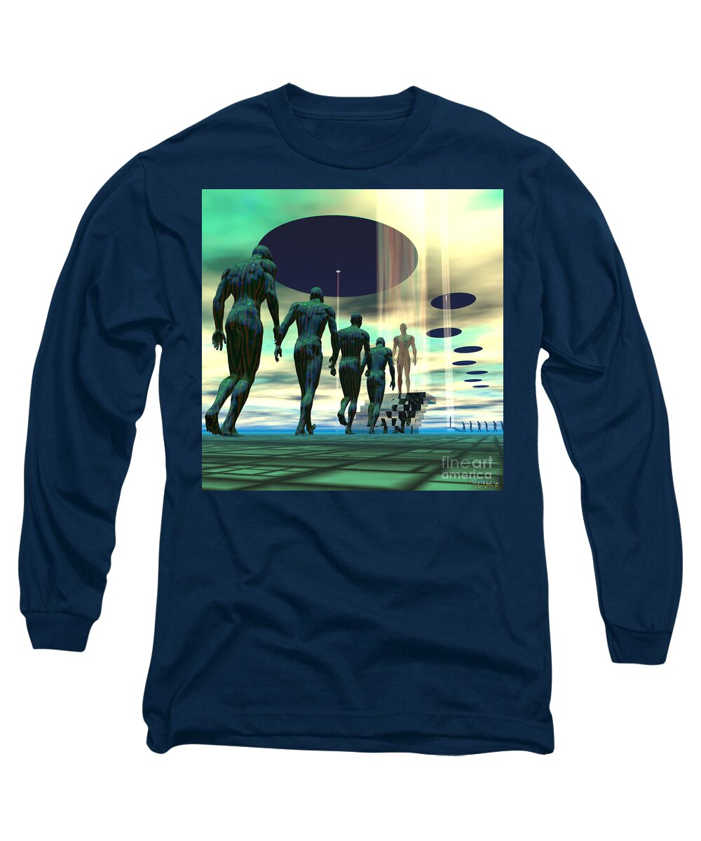 Science Fiction Long Sleeve T-Shirt featuring the digital art Mission To Earth by Walter Neal