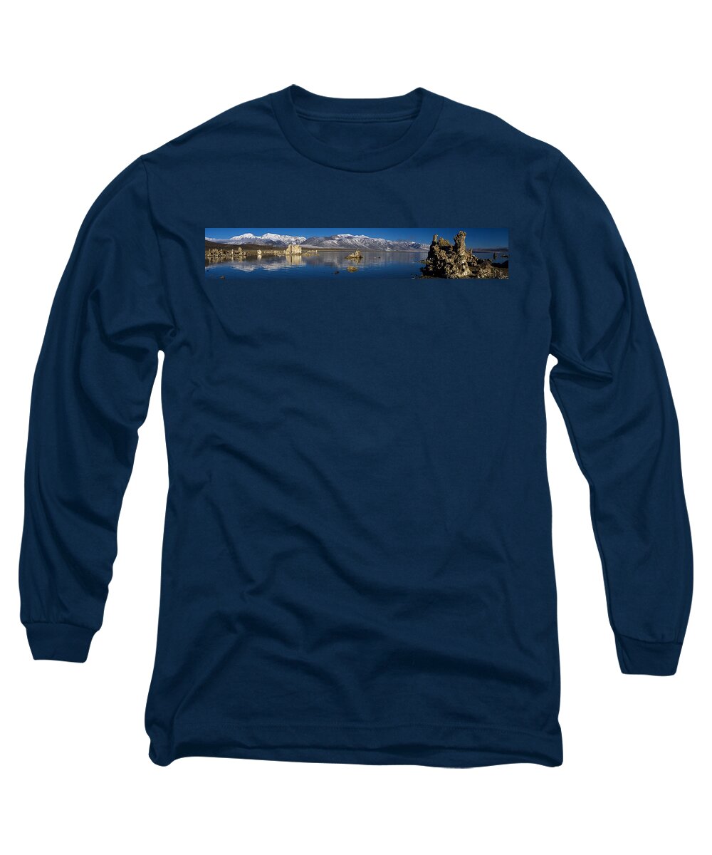 Mono Lake Pano Long Sleeve T-Shirt featuring the photograph Mono lake pano by Wes and Dotty Weber