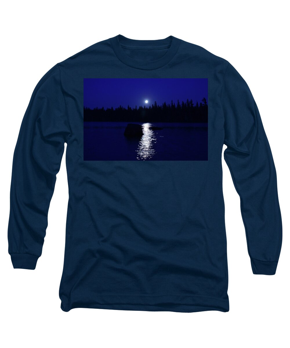 Outdoor Long Sleeve T-Shirt featuring the photograph Moonrise on a Midsummer's night by David Porteus