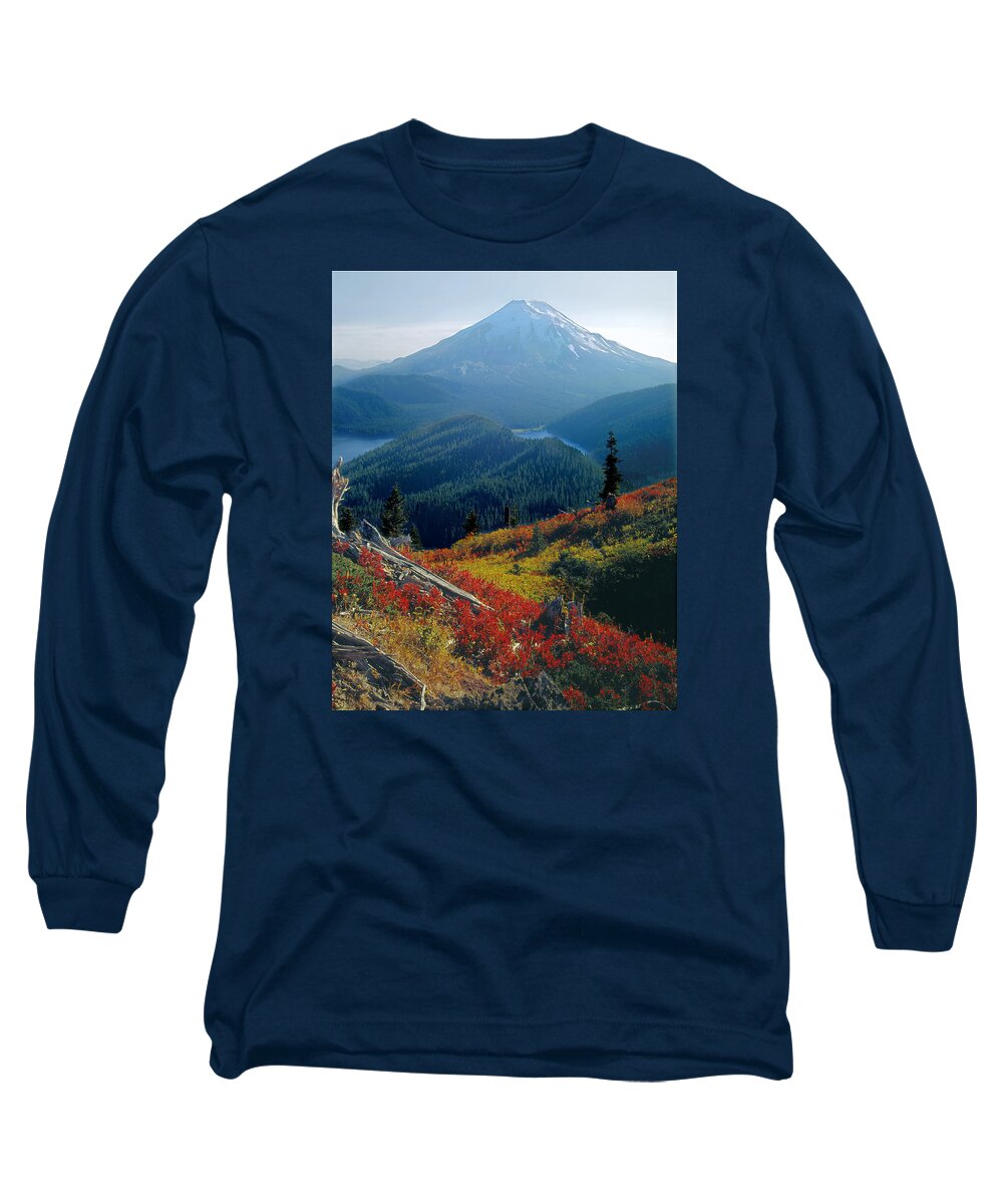 Fall Colors Long Sleeve T-Shirt featuring the photograph 1M4903-Mt. St. Helens 1975 by Ed Cooper Photography