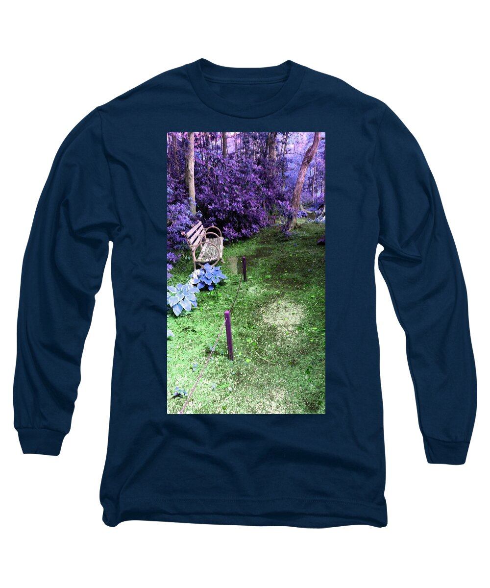 Fantasy Long Sleeve T-Shirt featuring the pyrography My Fantasy Spot by Stacie Siemsen
