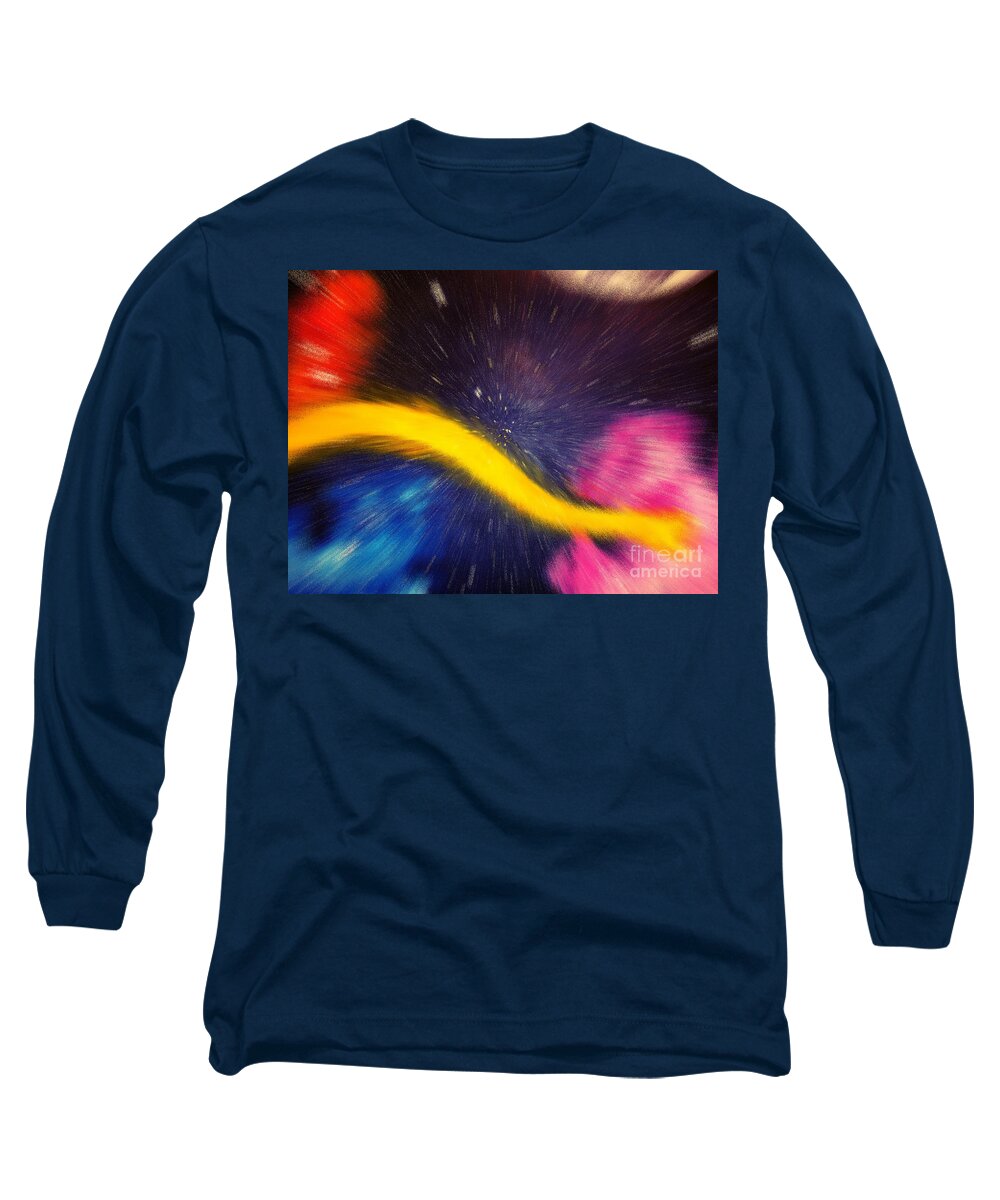 Oil Painting Long Sleeve T-Shirt featuring the photograph My Galaxy Too by Kelly Awad