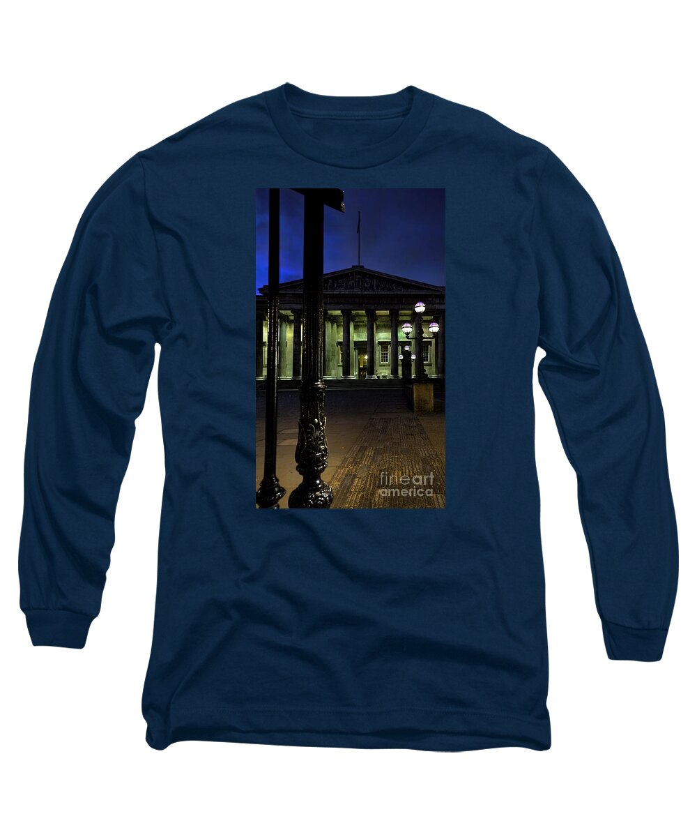 British Museum Long Sleeve T-Shirt featuring the photograph Night at the Museum by Jasna Buncic